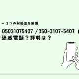 05031075407は世論調査/自動音声電話？迷惑電話？３つの対処法